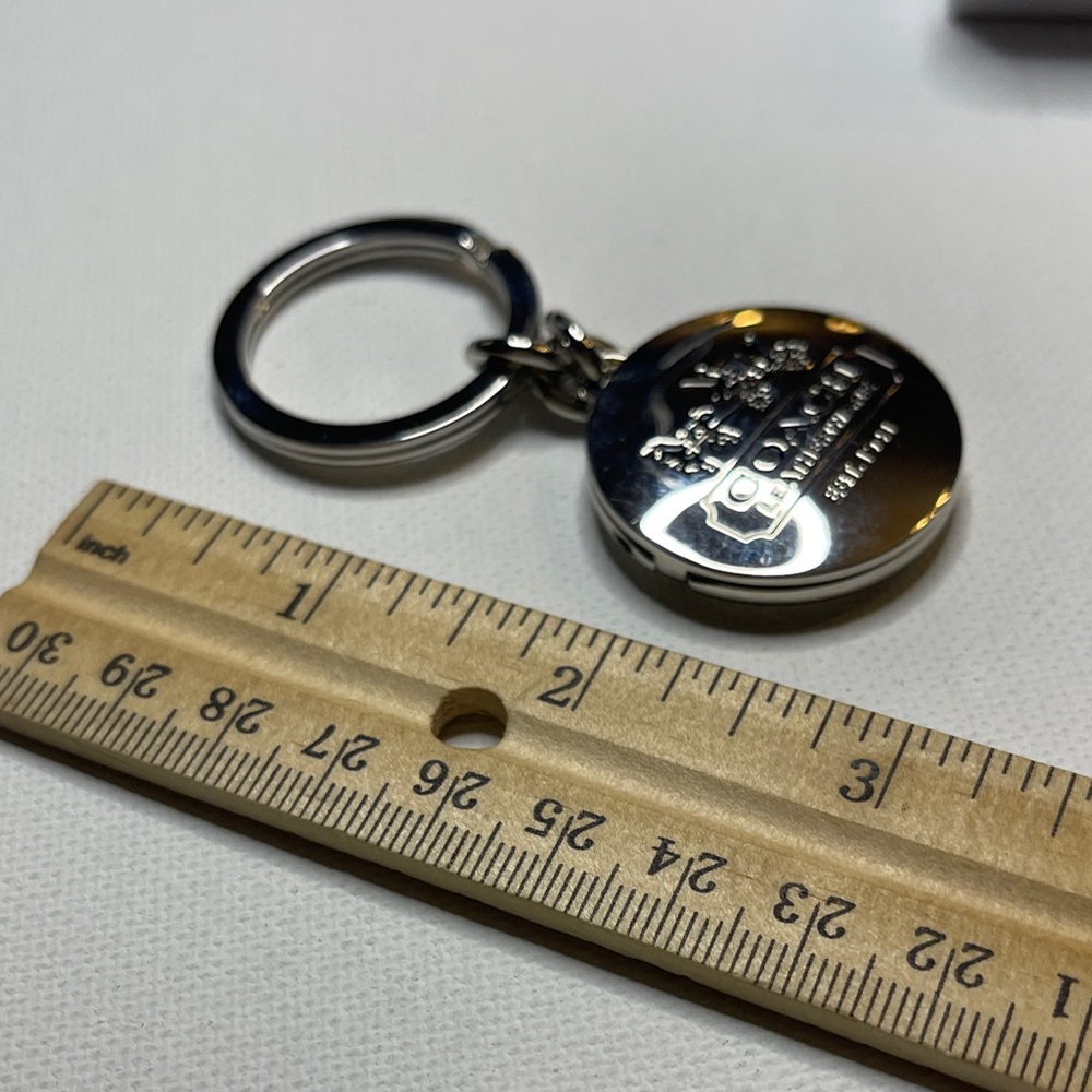 Coach Leatherware Silver Locket Keychain - Picture 4 of 4